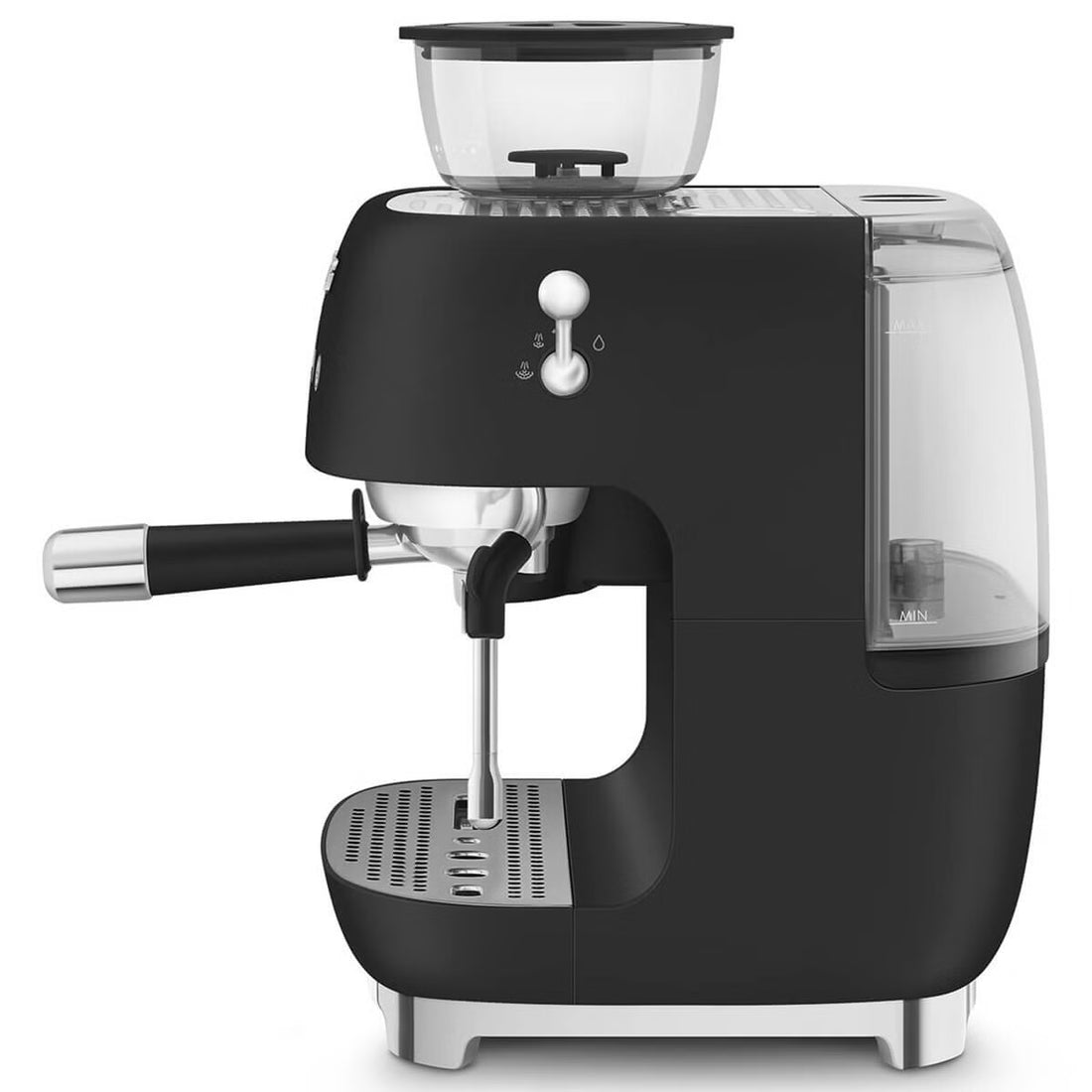 Smeg 50s Style Espresso Coffee Machine with Grinder Matte Black EGF03BLMAU