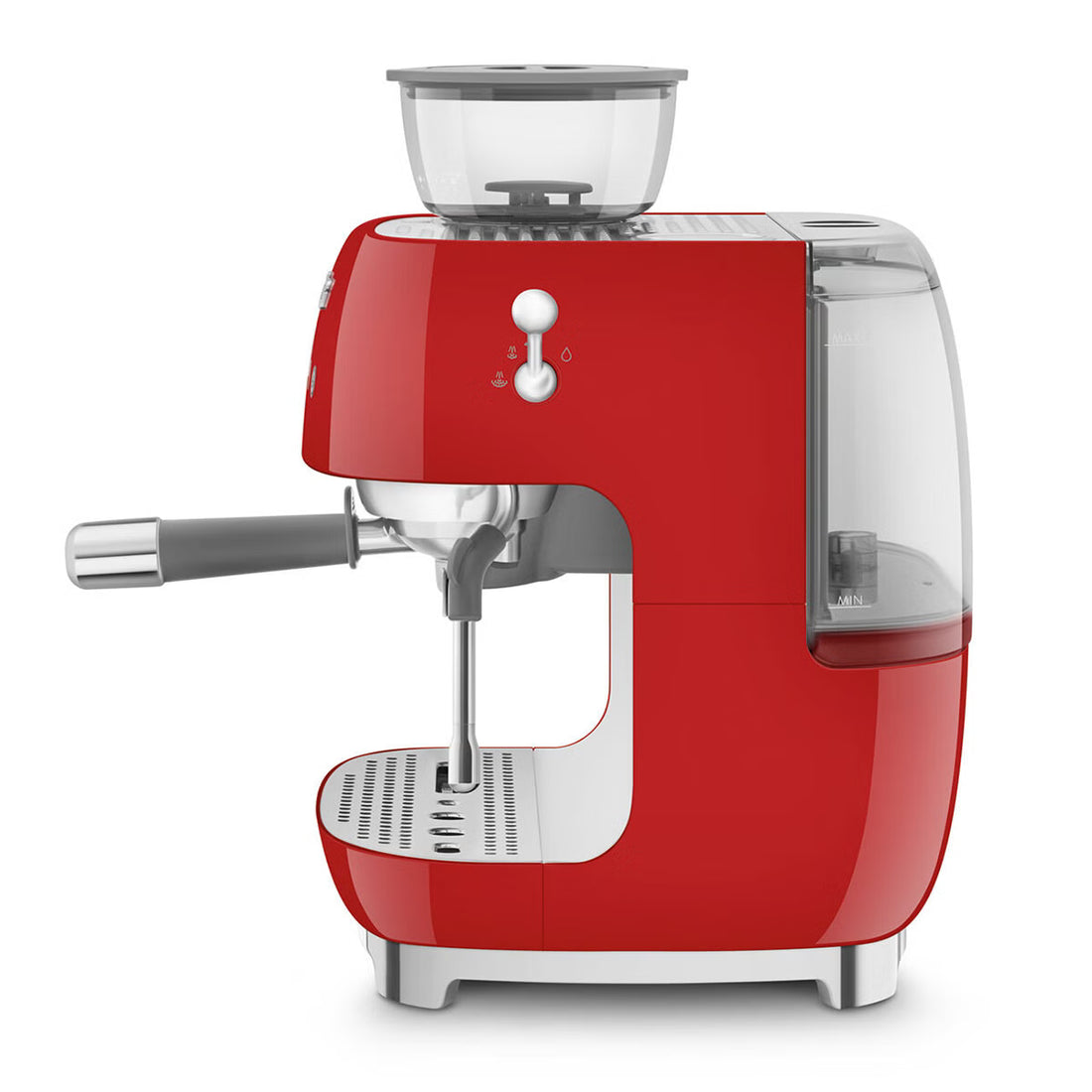 Smeg 50s Style Espresso Machine with Built-in Grinder Red EGF03RDAU