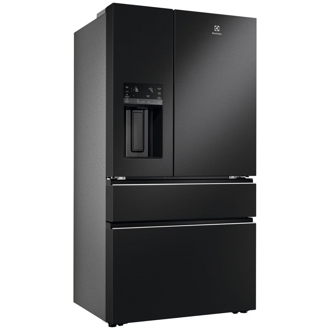 Electrolux 609L French Door Fridge with Plumbed Ice and Water Dispenser Matte Black EHE6191BB