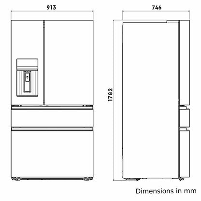 Electrolux 609L French Door Fridge EHE6899BA