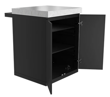 Seabreeze Outdoor Kitchen Shelf Module Black EKMSTRGBP
