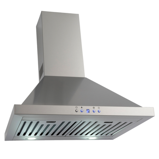 Euro Appliances 60cm Stainless Steel Canopy Rangehood with Remote Control EA60XR