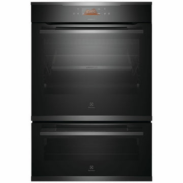 Electrolux 60cm Pyrolytic Dark Stainless Steel Double Oven with Steambake EVEP626DSE