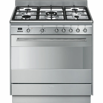 Smeg 90cm Classic Freestanding Dual Fuel Oven/Stove FS9606XS-1