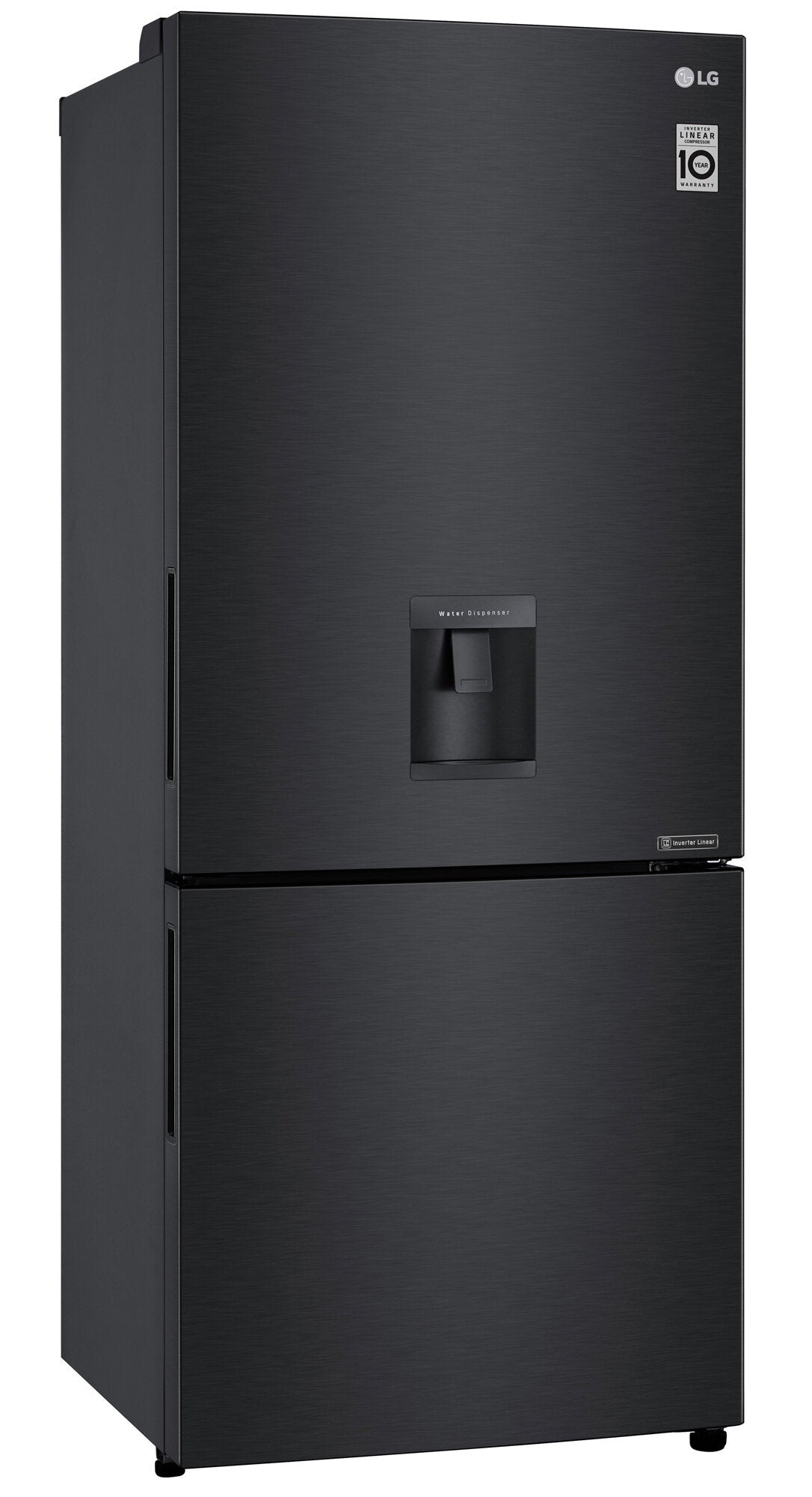 LG 420L Bottom Mount Non-Plumbed Fridge Matte Black GB-W455MBL
