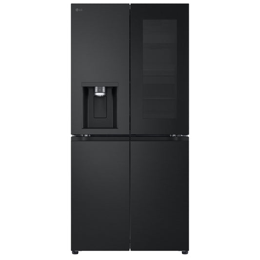 LG 508L French Door InstaView Door-in-Door Fridge with In-door Ice & Water Dispenser Matte Black GF-V500MBLC