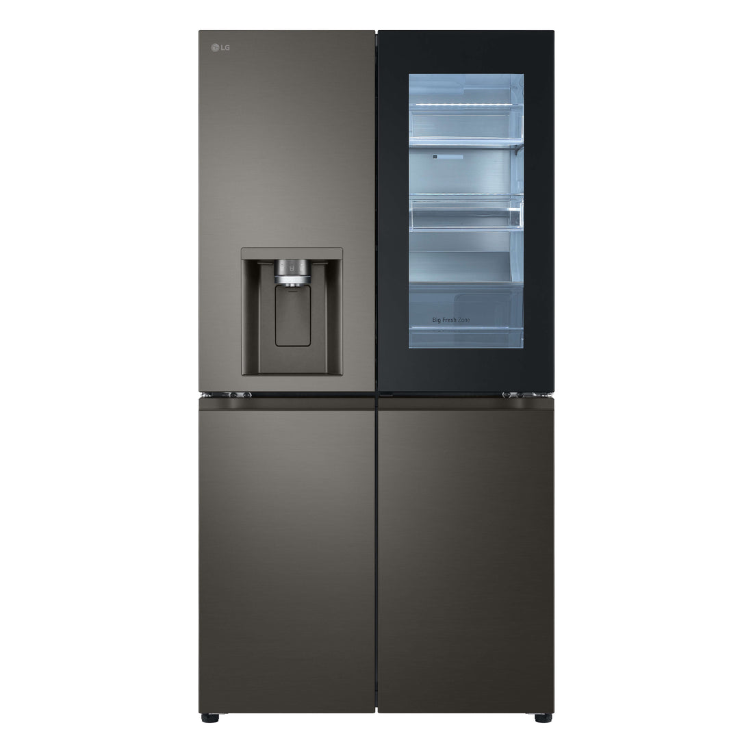 LG 642L Instaview French Door Fridge Black Steel GF-V700BSLC