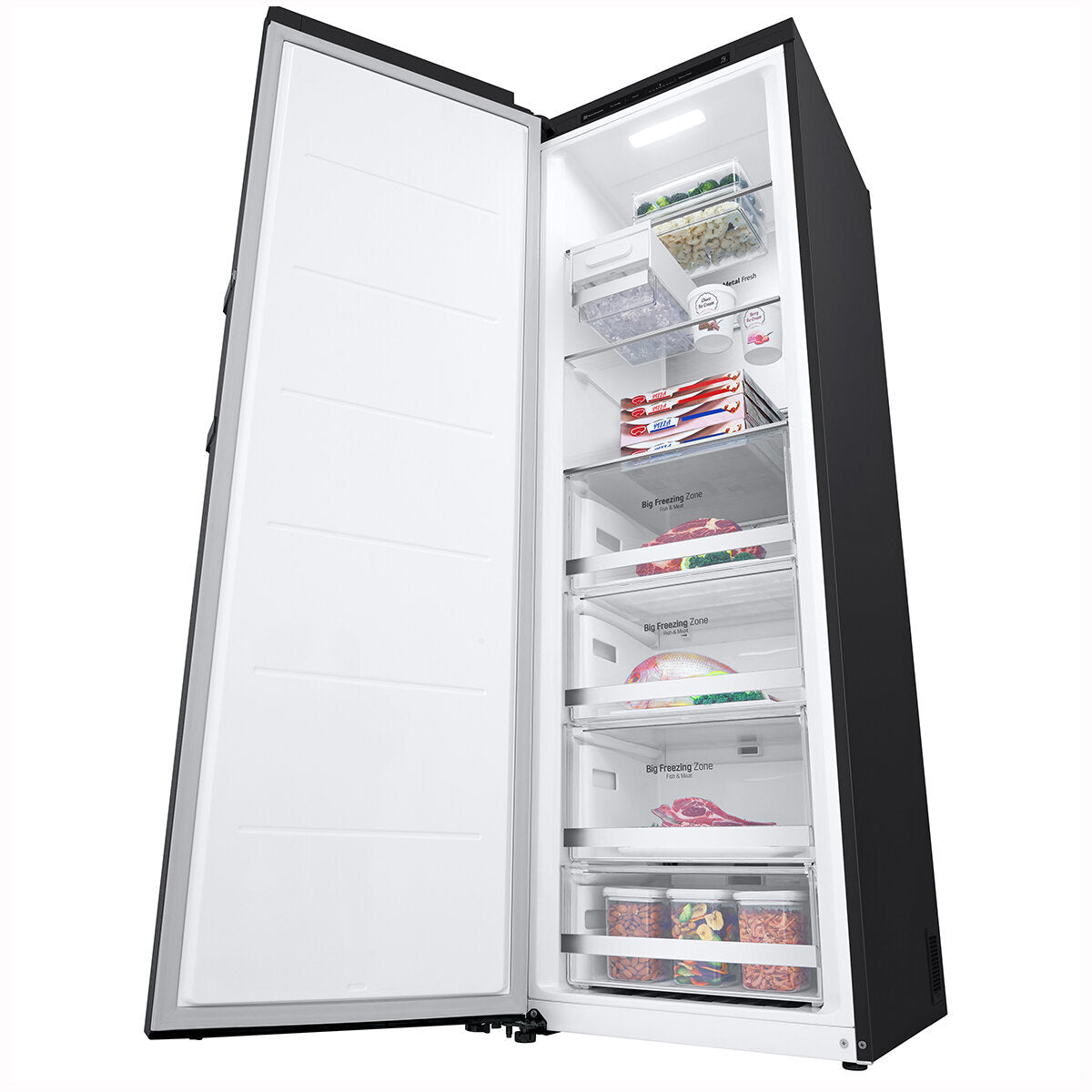 LG 324L Upright Freezer Matte Black GP-F324MBL