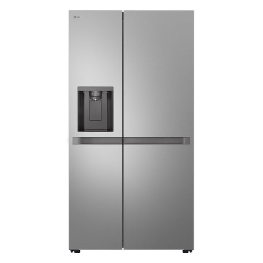 LG 625L Side by Side Refrigerator with Non-Plumbed Ice and Water Stainless Steel GS-N599PL