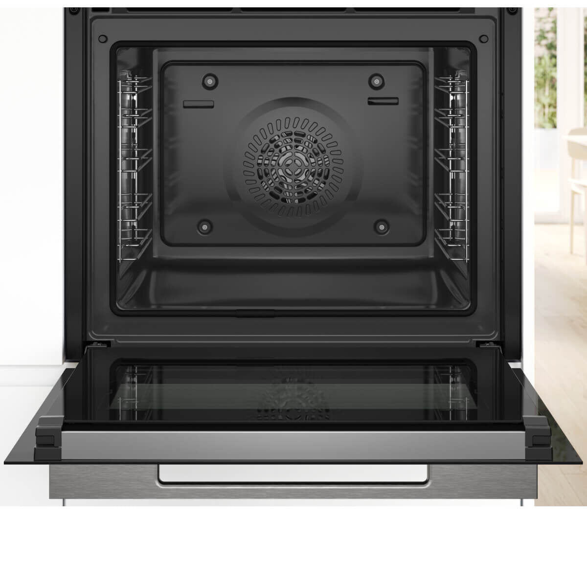 Bosch Series 8 60cm Built-in Black Oven with Air Frying HBG7741B1A