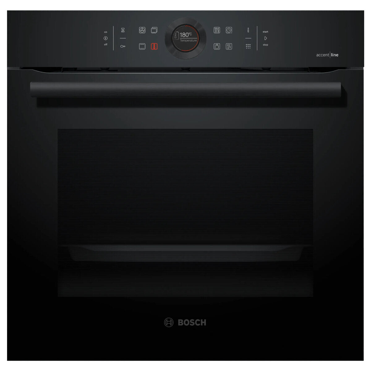 Bosch Series 8 AccentLine 60cm Pyrolytic Built In Oven Carbon Black HBG8755C0