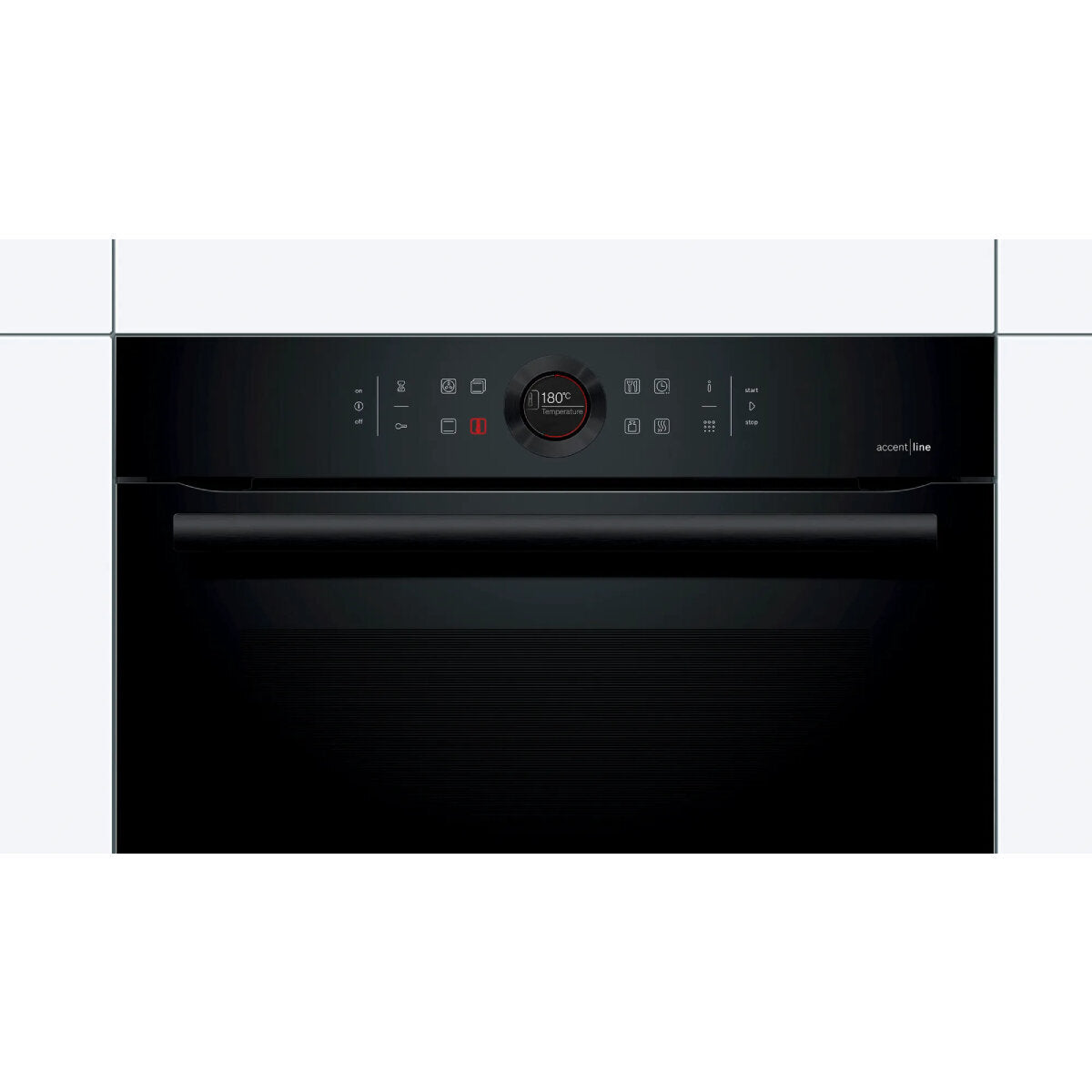 Bosch Series 8 AccentLine 60cm Pyrolytic Built In Oven Carbon Black HBG8755C0