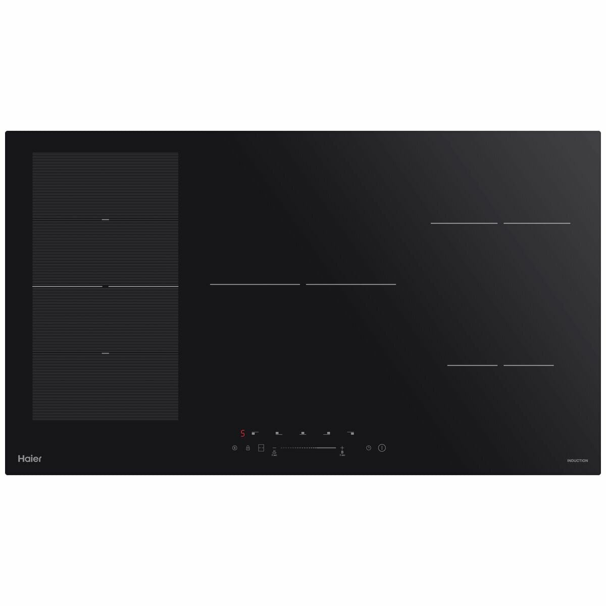 Haier 90cm Induction Cooktop Five Zones with Flexi Zone HCI905FTB3