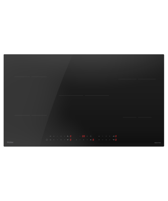 Haier 90cm 300 Series Induction Cooktop Black Low Current HCI905TPB4