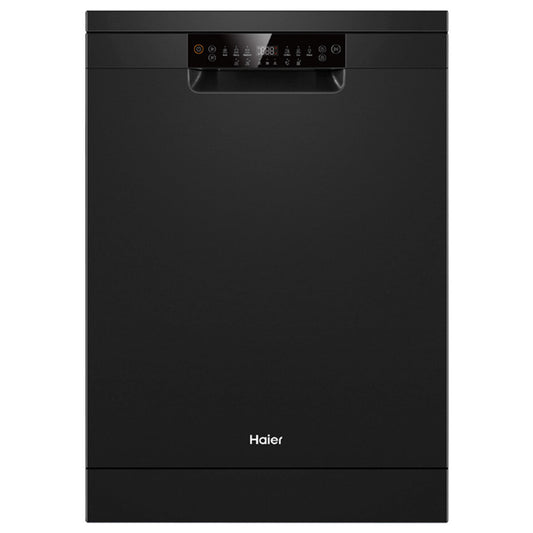 Haier 500 Series Freestanding Dishwasher with Sanitise Black HDW15F1B1