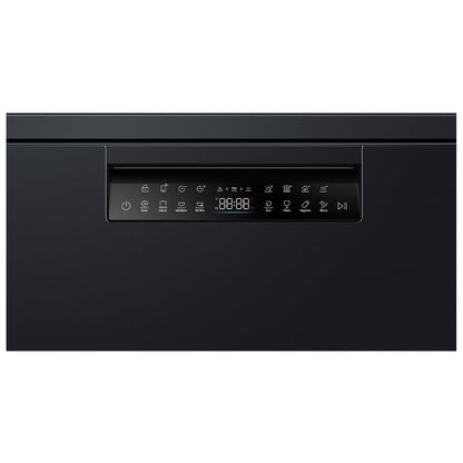 Haier 600 Series Freestanding Dishwasher with Steam Black HDW15F3B1