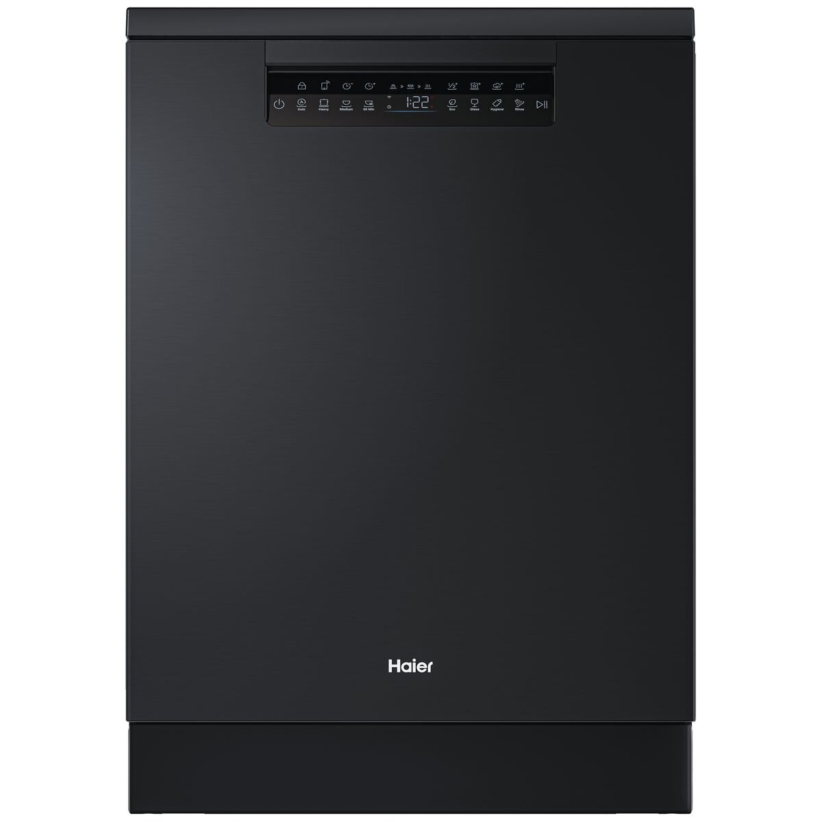 Haier 600 Series Freestanding Dishwasher with Steam Black HDW15F4B1