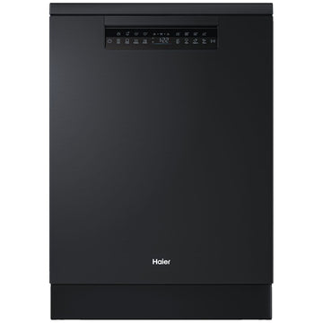Haier 600 Series Freestanding Dishwasher with Steam Black HDW15F4B1