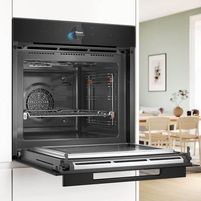 Bosch Series 8 Accentline Multifunction Oven with Microwave and Steam Black HNG978QB1A