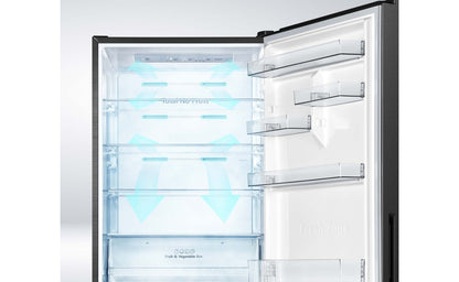 Hisense 417L PureFlat Eco Vision Bottom Mount Refrigerator Black Steel HRBM418E