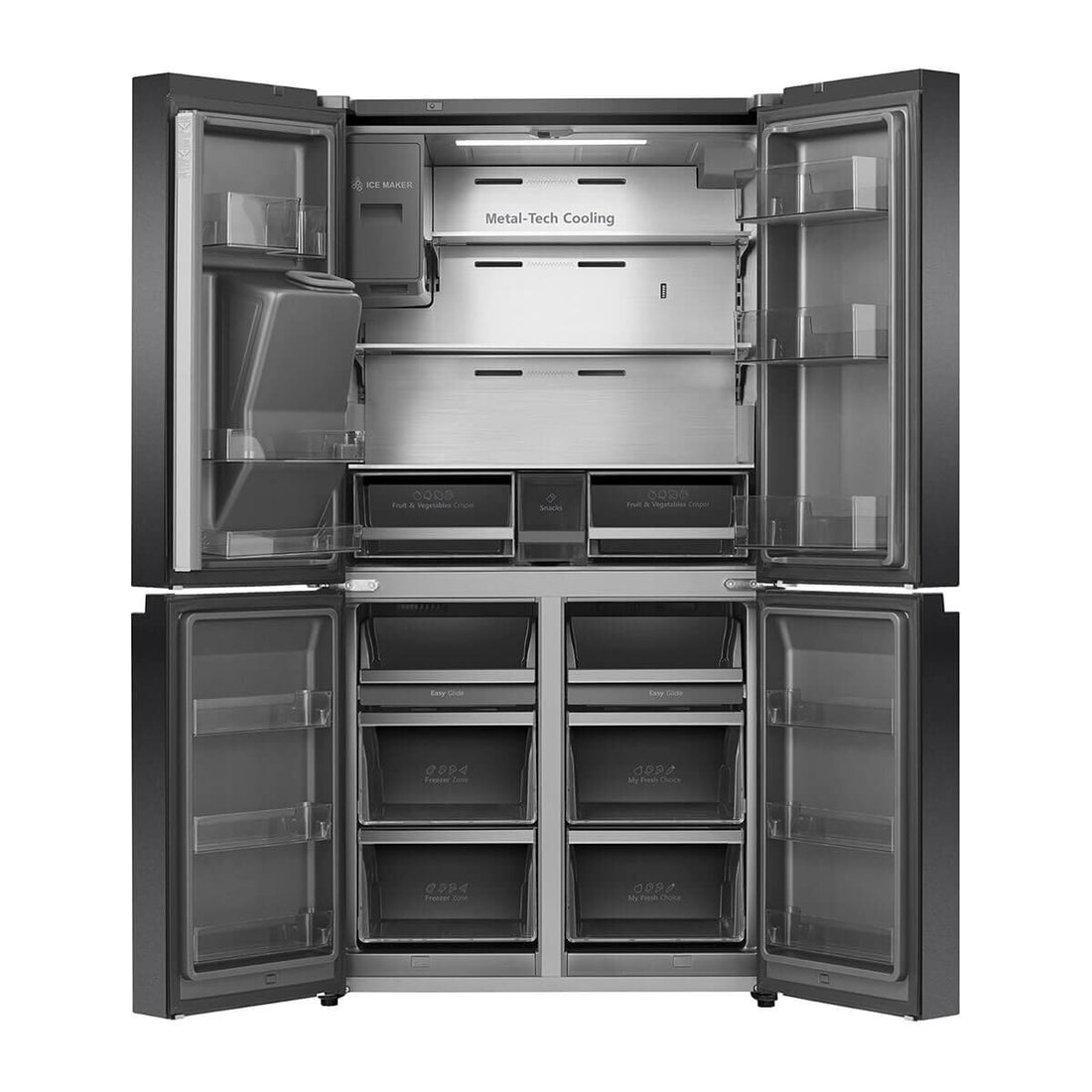 Hisense 585L PureFlat Eclipse Refrigerator Dark Stainless Steel HRCD586TBWB