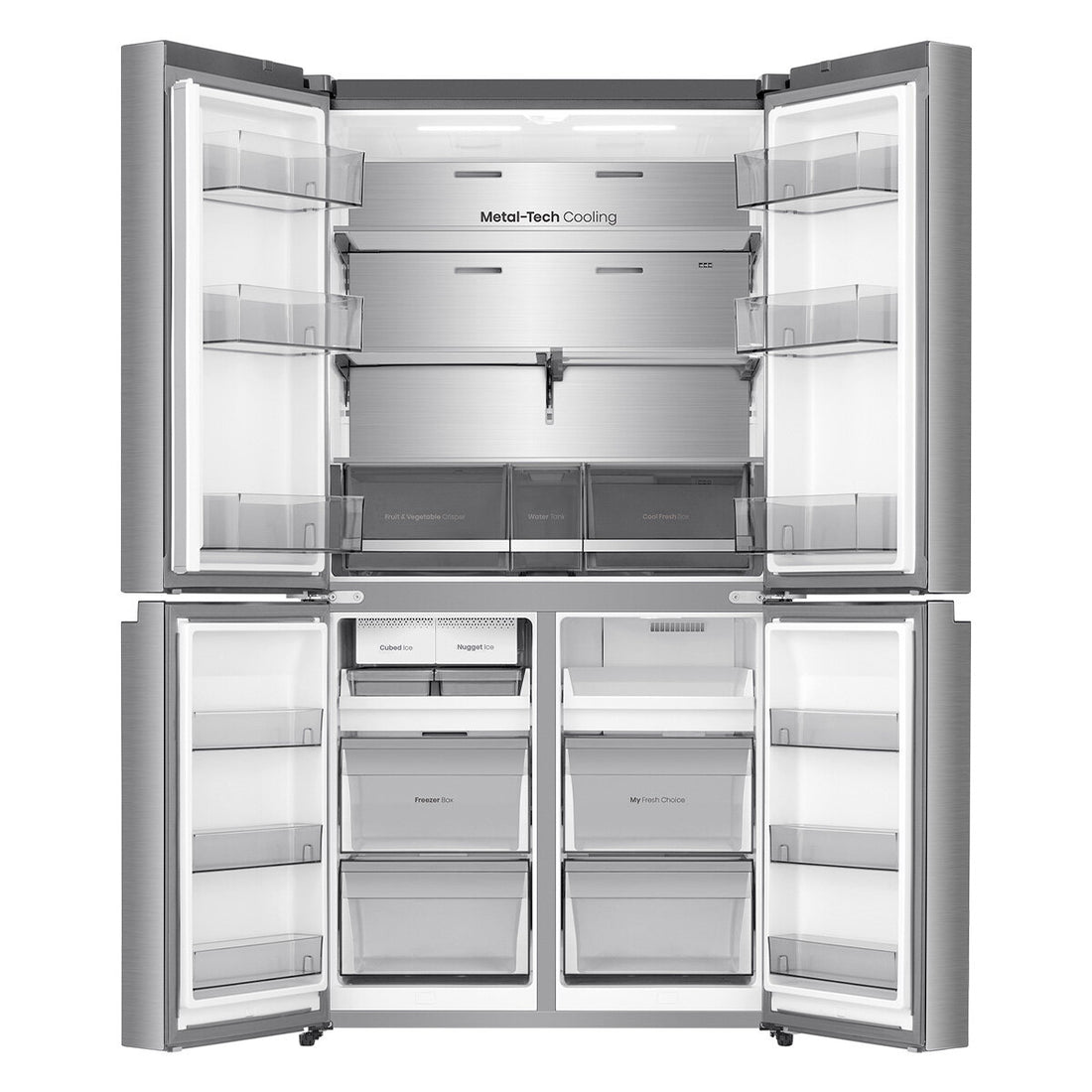 Hisense 640L PureFlex French Door Refrigerator with Non-Plumbed Ice and Water Dispenser Stainless Steel HRCD640TSW