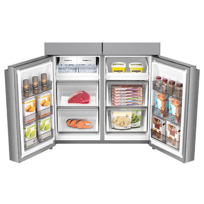 Hisense 640L PureFlex French Door Refrigerator with Non-Plumbed Ice and Water Dispenser Stainless Steel HRCD640TSW