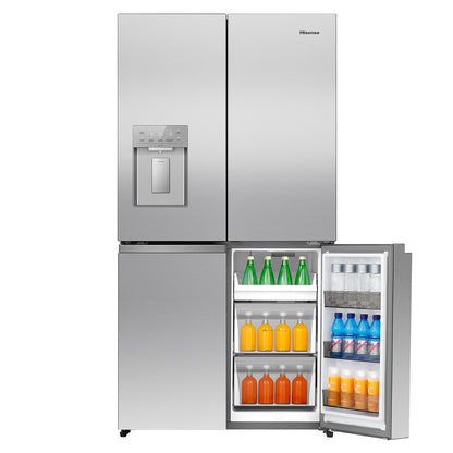 Hisense 640L PureFlex French Door Refrigerator with Non-Plumbed Ice and Water Dispenser Stainless Steel HRCD640TSW