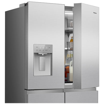Hisense 640L PureFlex French Door Refrigerator with Non-Plumbed Ice and Water Dispenser Stainless Steel HRCD640TSW