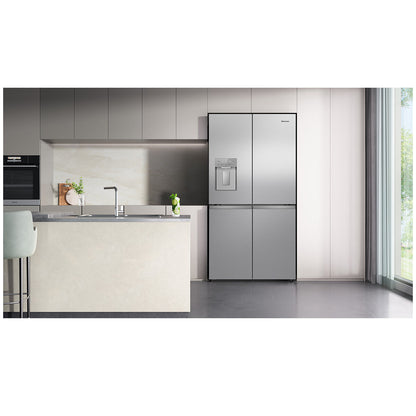 Hisense 640L PureFlex French Door Refrigerator with Non-Plumbed Ice and Water Dispenser Stainless Steel HRCD640TSW
