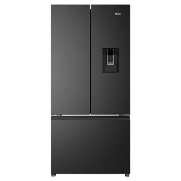 Haier 509L French Door Fridge with Non-Plumbed Water Dispenser Black HRF510FHC