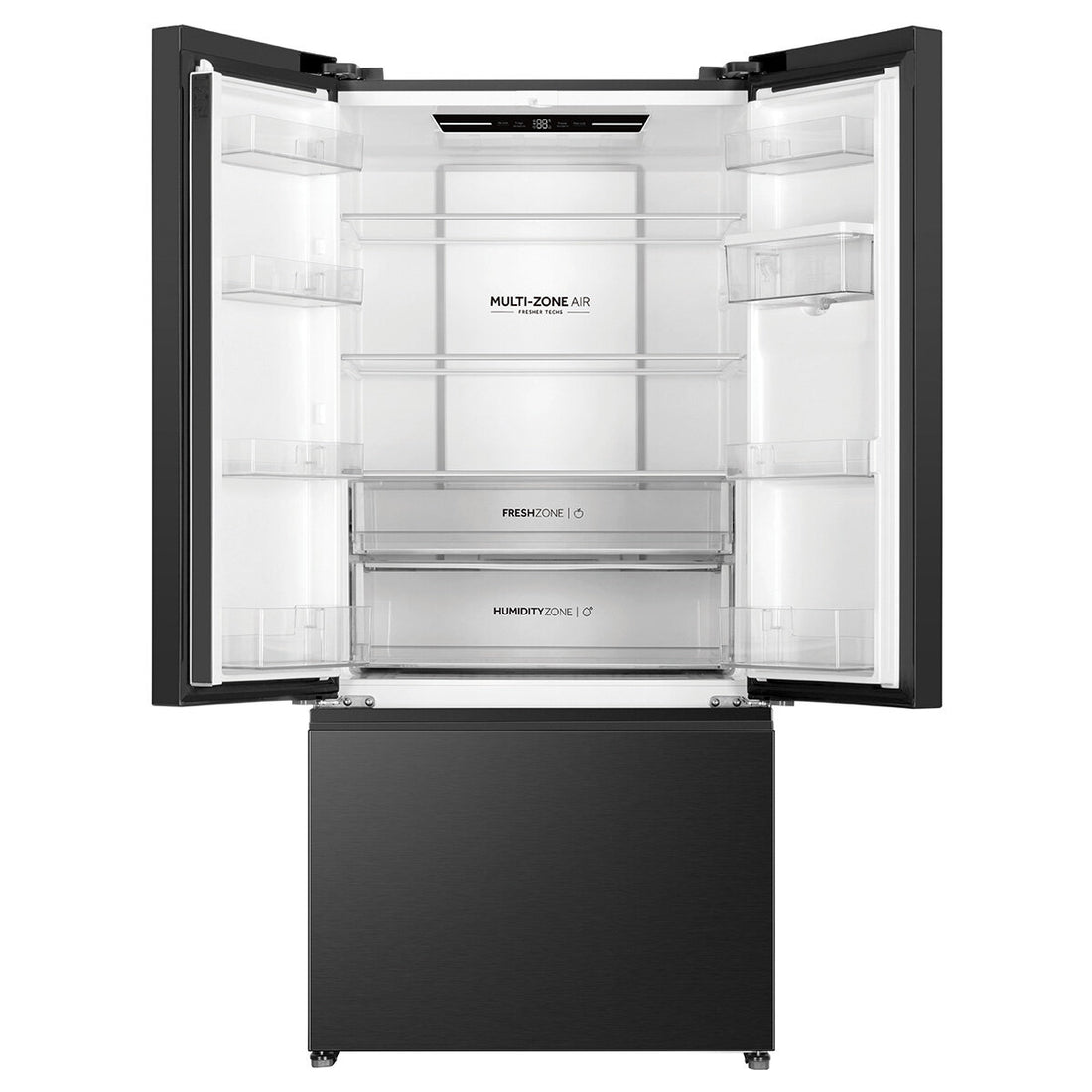 Haier 509L French Door Fridge with Non-Plumbed Water Dispenser Black HRF510FHC