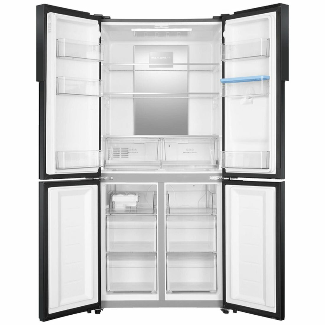 Haier 466L Quad Door Frost Free Fridge with Water Dispenser Black HRF516YHC
