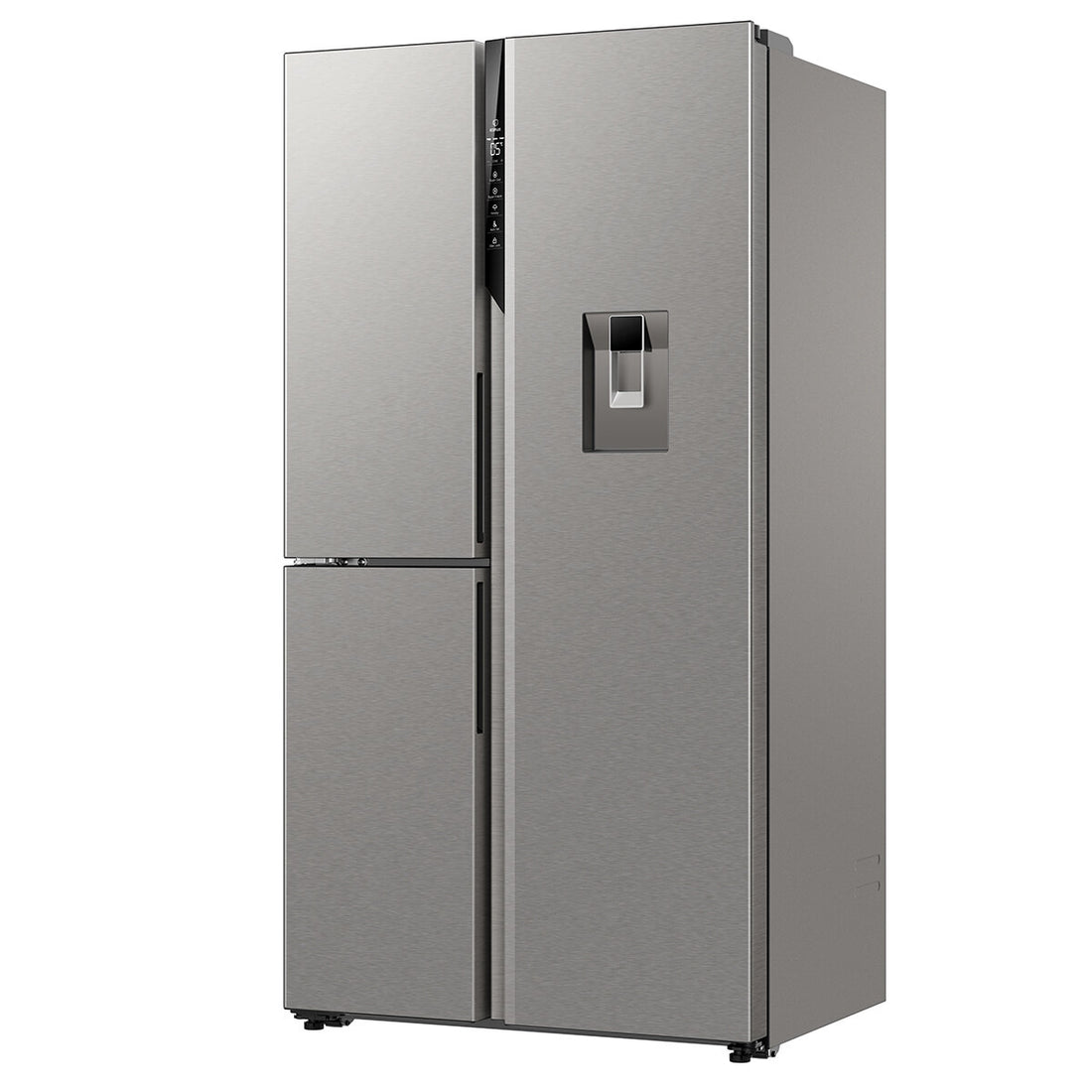 Haier 574L S+ Three Door Side by Side Fridge Non-Plumbed Water Dispenser Satina Silver HRF575XHS