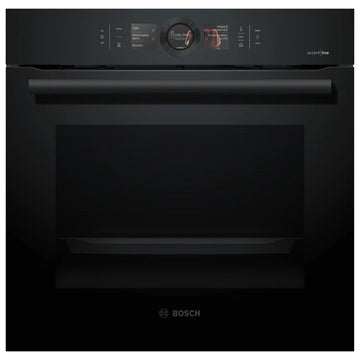 Bosch Series 8 AccentLine 60cm Pyrolytic Built In Oven with Added Steam Function Carbon Black HRG8769C7 (Ex-Display)