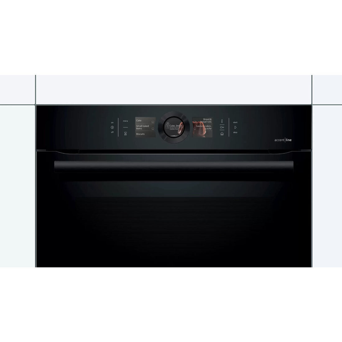 Bosch Series 8 AccentLine 60cm Pyrolytic Built In Oven with Added Steam Function Carbon Black HRG8769C7 (Ex-Display)