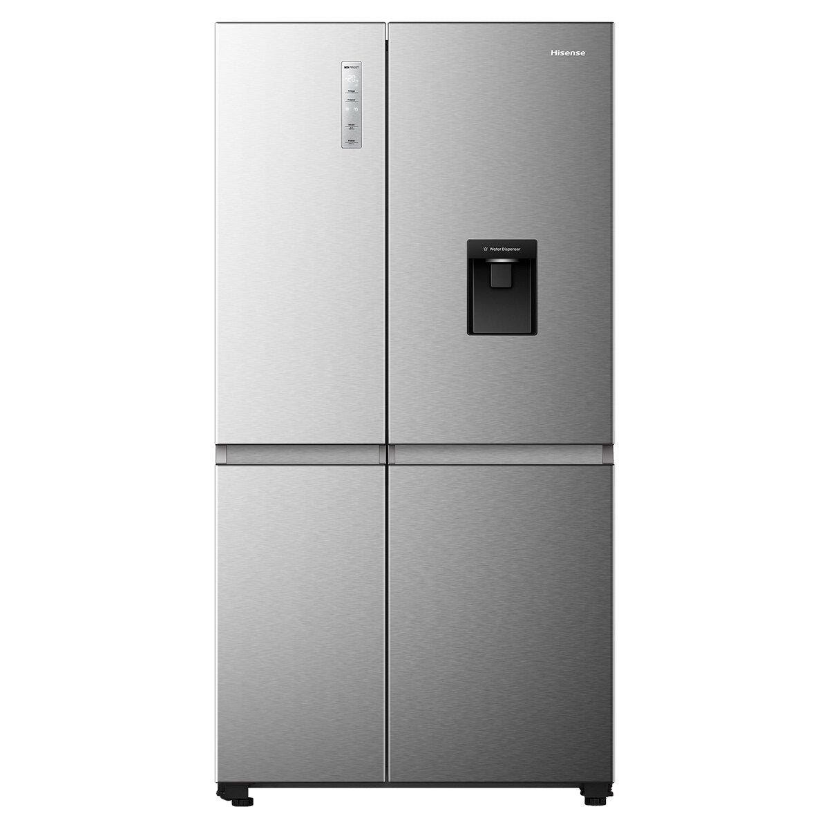 Hisense 649L Side by Side Refrigerator with Non-Plumbed Water Dispenser Stainless Steel HRSBS649SW