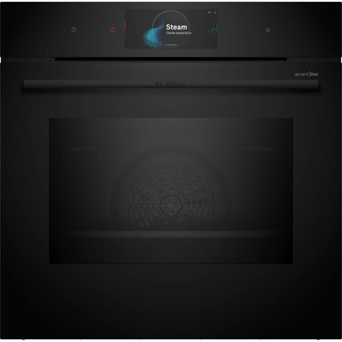 Bosch Series 8 Accentline 60cm Built-in Oven with Steam Function Black HSG958DB1A