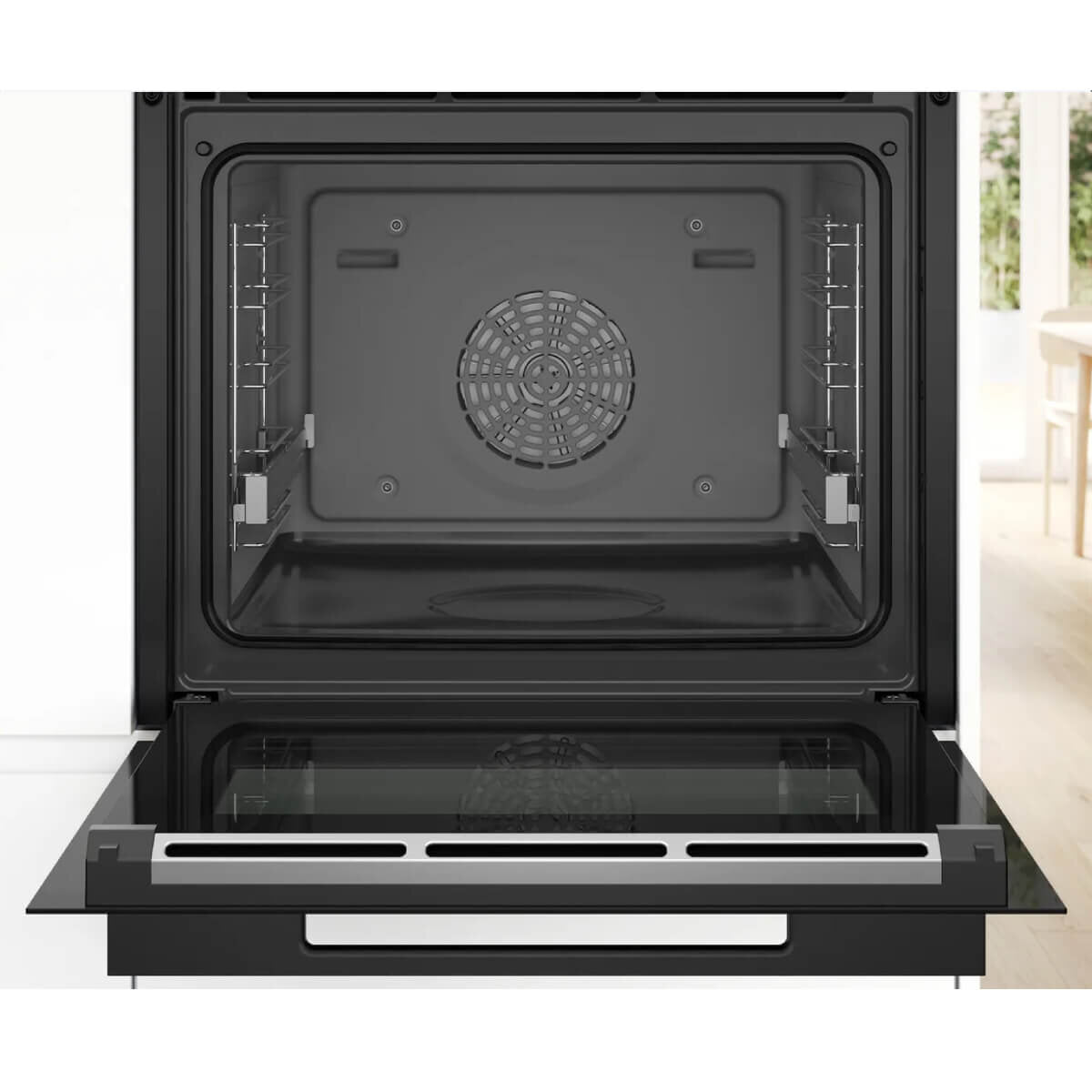 Bosch Series 8 Accentline 60cm Built-in Oven with Steam Function Black HSG958DB1A