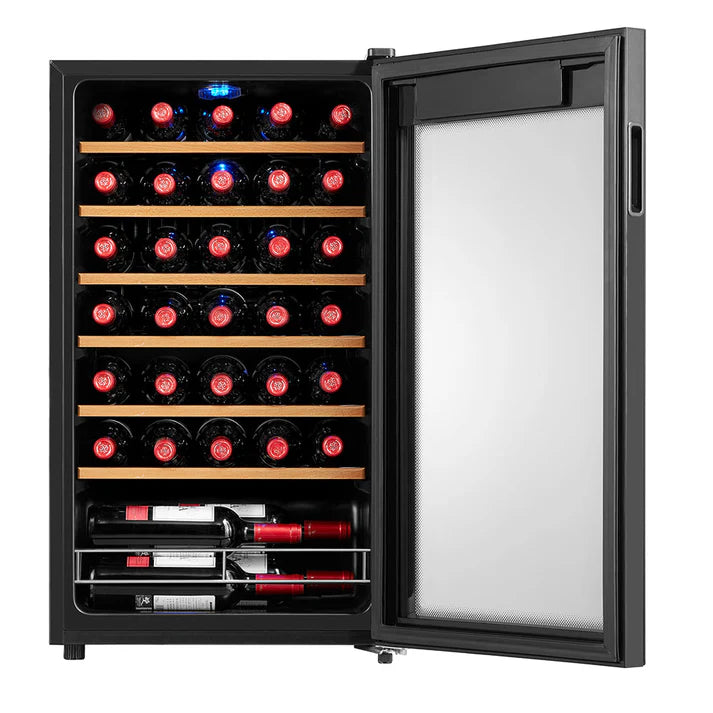 Husky 93L Single Zone Wine Fridge Black HUSWC93SBK