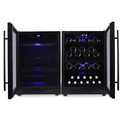 Husky Riserva 154L Dual Zone Wine Fridge Black HUSWS54DMBZY