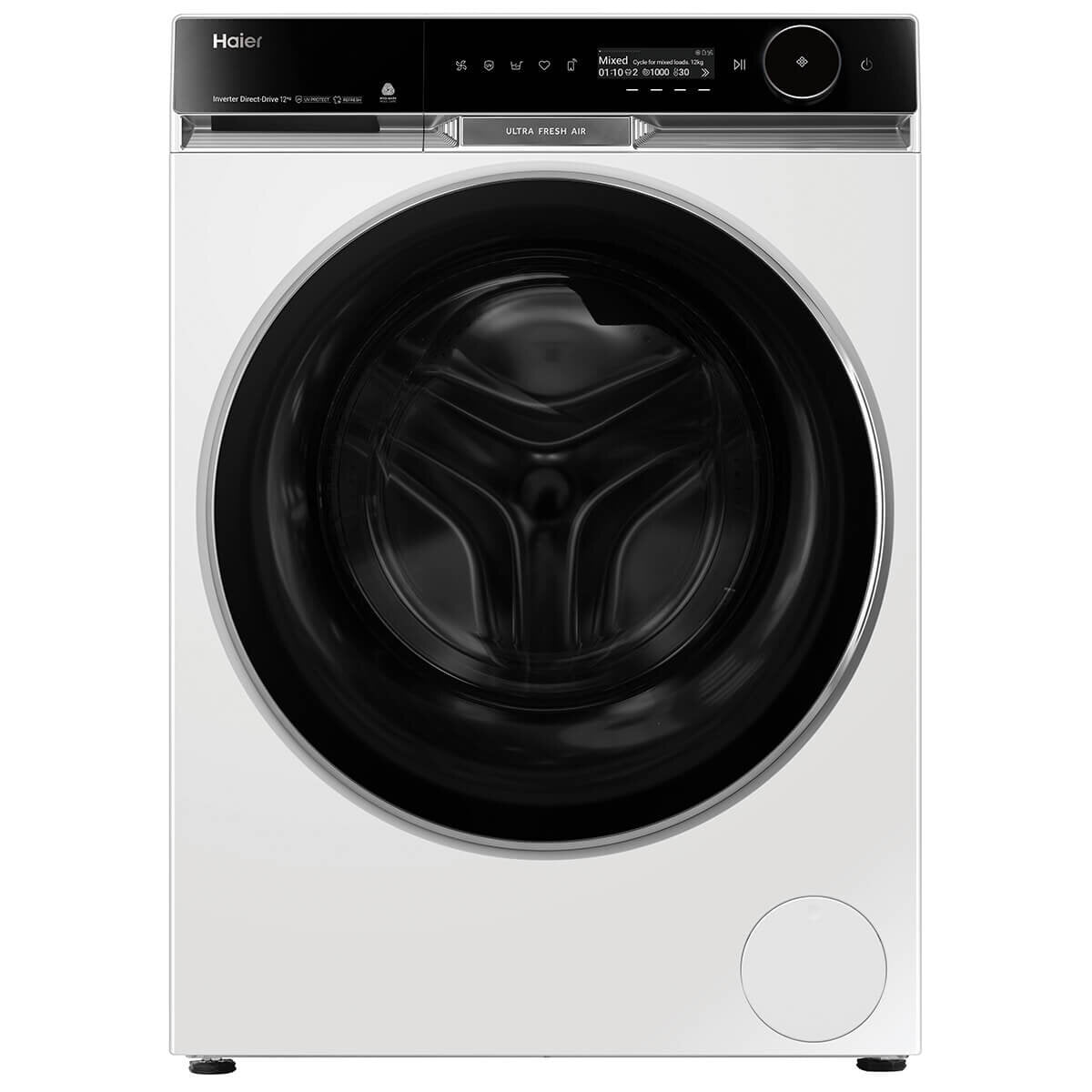Haier 600 Series 12kg Front Load Washer with UV Protect White HWF12PXW1