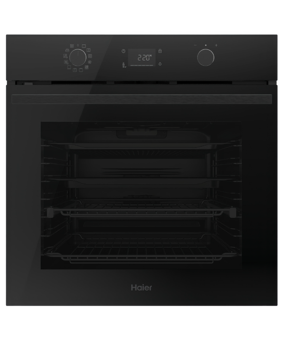 Haier 60cm 500 Series 12 Function Pyrolytic Built-in Oven with Air Fry Black HWO60S12EPB5