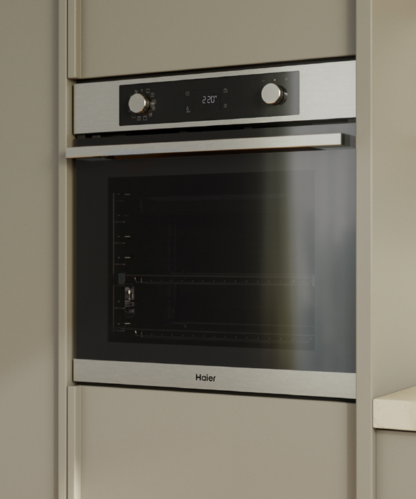 Haier 60cm 500 Series 12 Function Pyrolytic Built-in Oven with Air Fry Stainless Steel HWO60S12EPX5