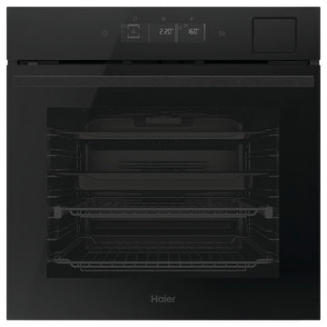 Haier 60cm 600 Series Built-In Pyrolytic Oven with Steam Assist Plus Black HWO60S16TPB5