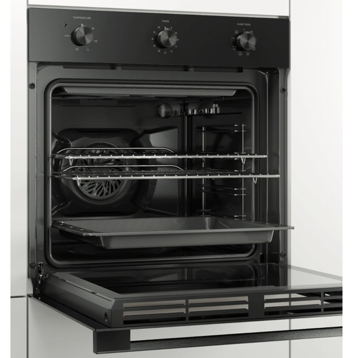 Haier 60cm Black Glass MultiFunction Oven HWO60S7MB3