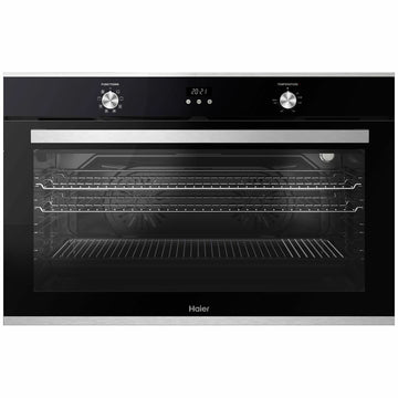 Haier 90cm Built-In Oven HWO90S10EX2 black glass stainless steel