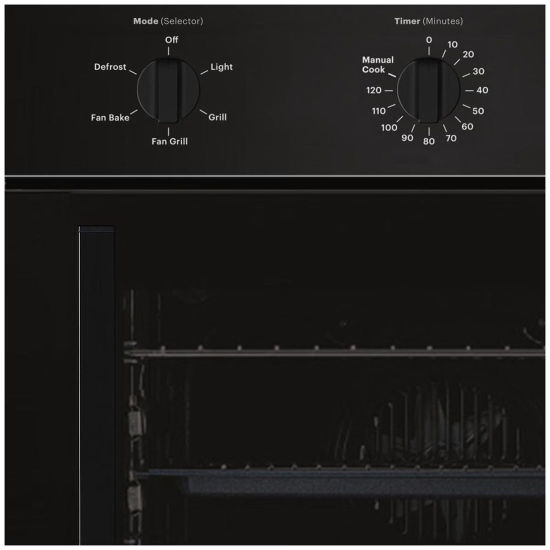 Inalto Side Opening 5 Function Electric Black Oven IOSO605M-R