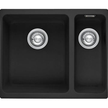 Franke Kubus 1 & 1/2 Bowl Fragranite/Granite Sink KBG160ONYX