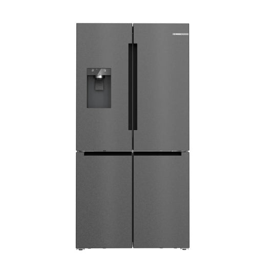 Bosch Series 6 Quad Door Fridge Freezer Plumbed Water with Ice Black Stainless KFD96AXEAA